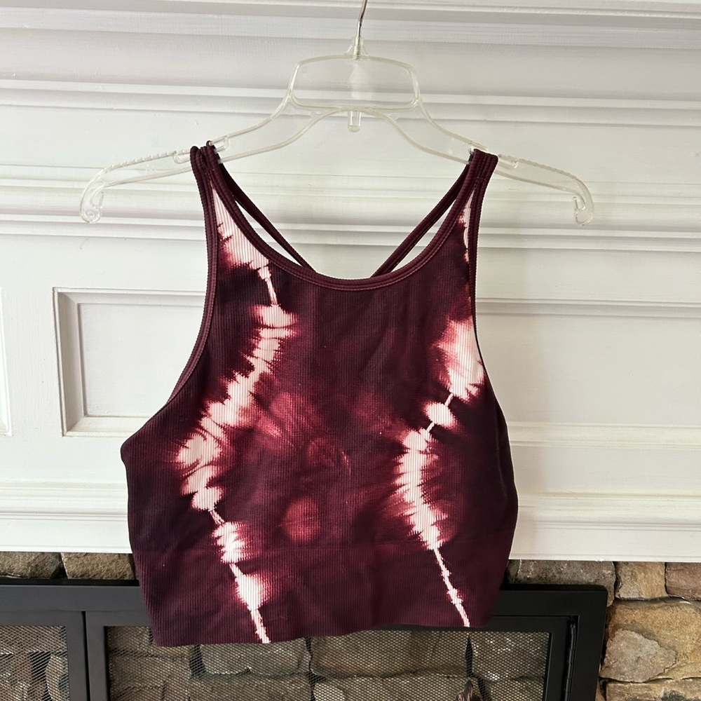 Athleta Watercolor Crop Tank Top